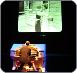 Michael playing for a Silent Film in Holland